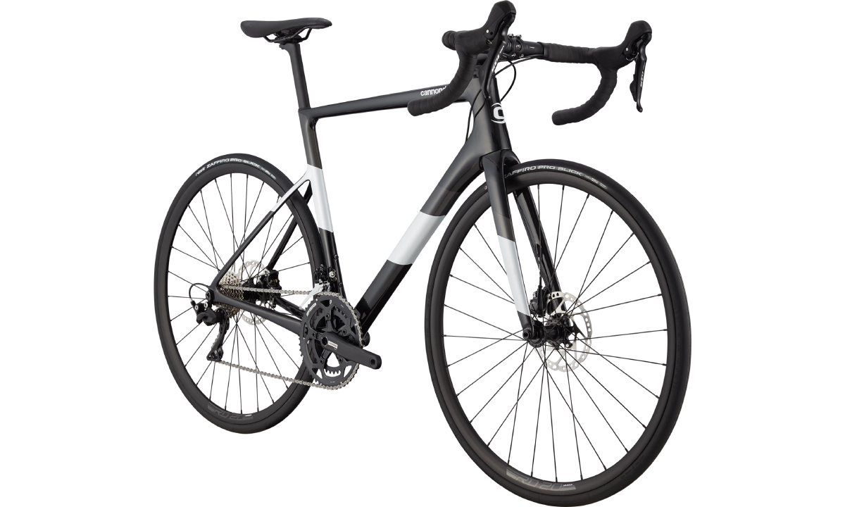 Фотография Велосипед Cannondale SUPERSIX EVO Carbon Disc 105 28" (2021) 2021 Черно-белый